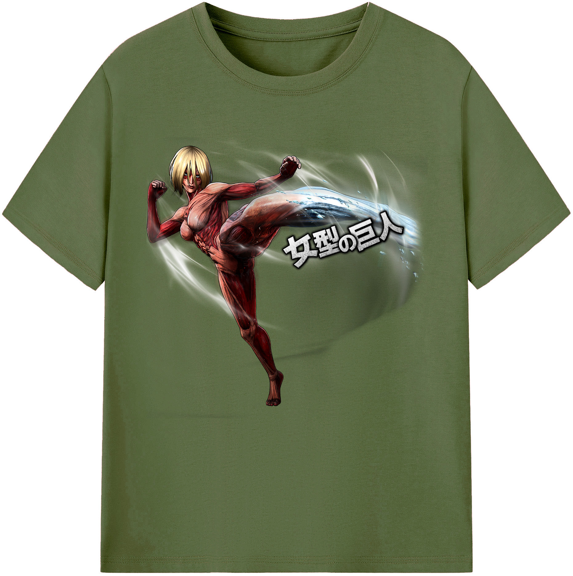 （画像用） 進撃の巨人 Attack on Titan 綿100％半袖Tシャツ（フロントプリント）
